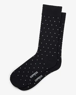 Dot Print Dress Socks Men's Black