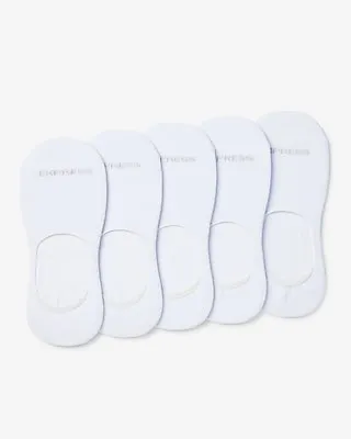 5 Pack White No Show Socks