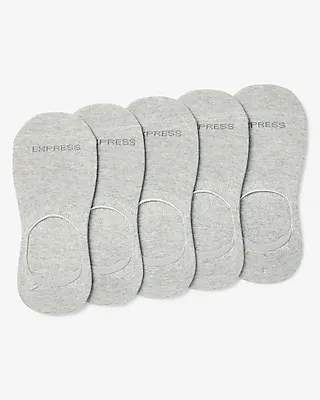 5 Pack Gray No Show Socks Men's Gray