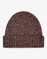 Burgundy Flecked Ribbed Beanie