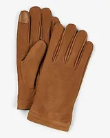 Brown Genuine Suede Gloves