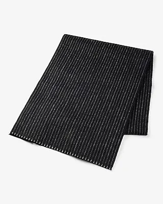 Striped Reversible Scarf Men's Black