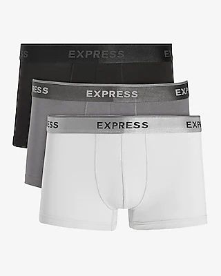 Big & Tall 2 1/2" Supersoft Trunks 3 Pack Black Men's XXL