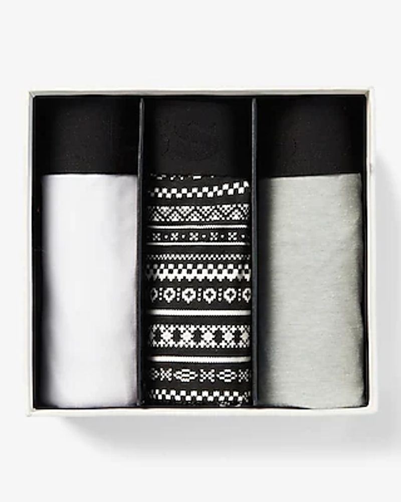 Express 5 1/2 Cotton-Blend Boxer Briefs 3 Pack Multi-Color Men's L