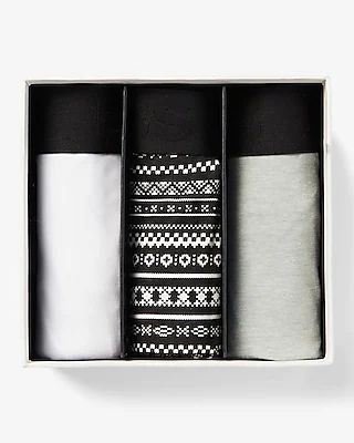 5 1/2" Cotton-Blend Boxer Briefs 3 Pack Multi-Color Men's S