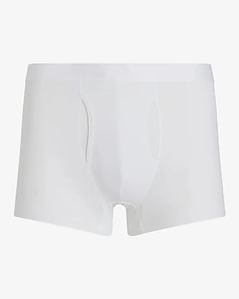 2 1/2" Cotton-Blend Trunks White Men's L