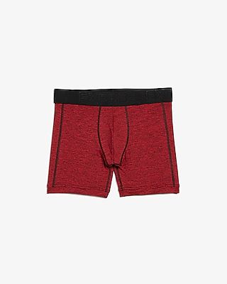 Ultra Soft Marled Performance Boxer Briefs Red Men's S