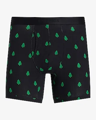 5 1/2" Cotton-Blend Boxer Briefs Green Men's S