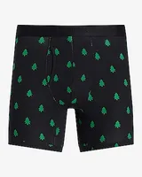 5 1/2" Cotton-Blend Boxer Briefs Green Men's XS