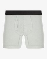 5 1/2" Cotton-Blend Boxer Briefs Gray Men's XS