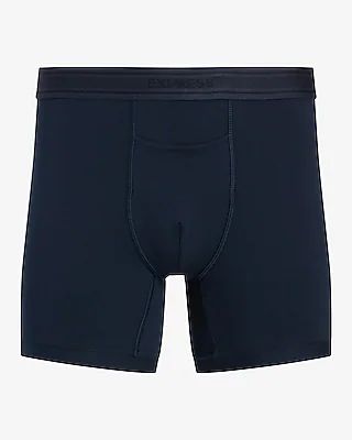 5 1/2" Horizontal Fly Cotton-Blend Boxer Briefs Blue Men's M