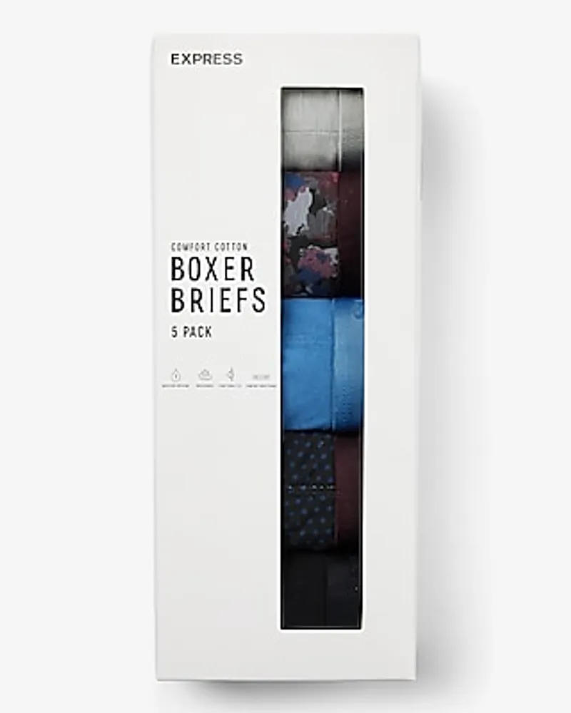 5 1/2" Cotton-Blend Boxer Briefs 5 Pack