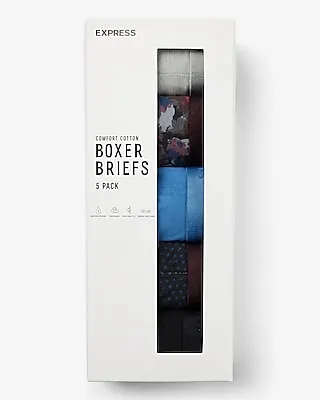 5 1/2" Cotton-Blend Boxer Briefs 5 Pack