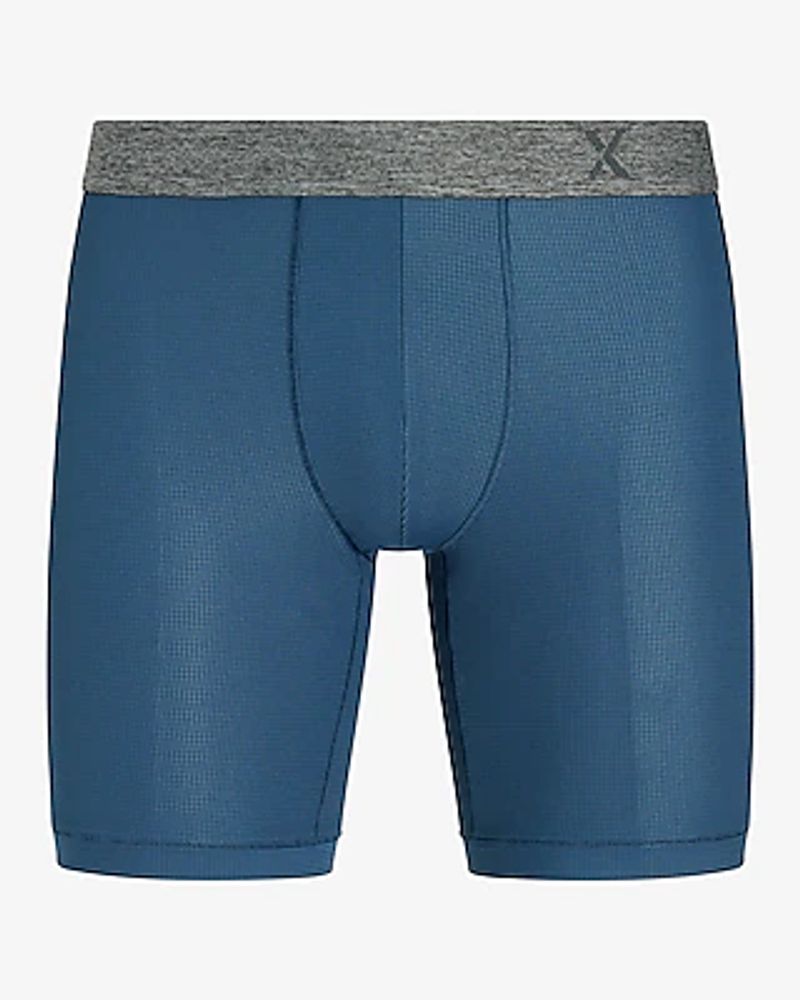 Express 7 1/2 Performance Mesh Boxer Brief With Side Pocket Blue