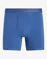 5 1/2" Cotton-Blend Boxer Briefs Blue Men's