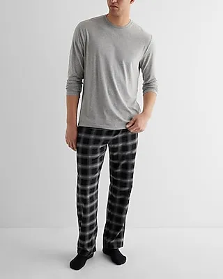 Plaid Flannel Pajama Set Multi-Color Men's XL