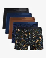 2 1/2" Cotton-Blend Trunks Pack Multi-Color Men's