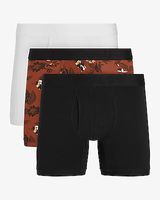 5 1/2" Cotton-Blend Boxer Briefs 3 Pack Multi-Color Men's L