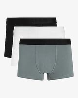 2 1/2" Cotton-Blend Trunks 3 Pack White Men's L