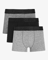 2 1/2" Moisture-Wicking Performance Trunks 3 Pack Black Men's