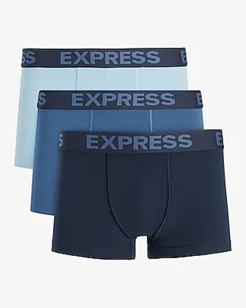 3 Pack Blue 2 1/2" Basic Trunks Blue Men's XL