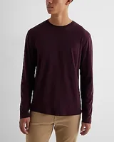 Supersoft Long Sleeve Crew Neck T-Shirt Purple Men's XXL Tall