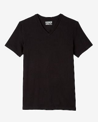 Slim Supersoft Moisture-Wicking V-Neck T-Shirt Black Men's