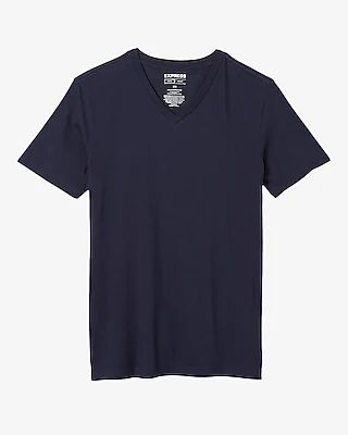 Slim Supersoft Moisture-Wicking V-Neck T-Shirt Blue Men's M