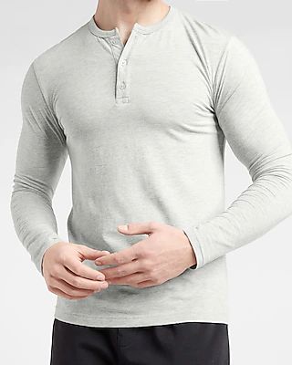 Slim Supersoft Long Sleeve Henley T-Shirt Men's