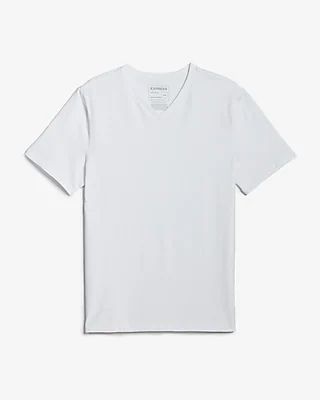 Slim Solid Moisture-Wicking V-Neck T-Shirt White Men's S