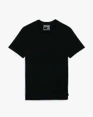 Slim Solid Moisture-Wicking Crew Neck T-Shirt Black Men's XS