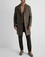 Herringbone Wool-Blend Topcoat Multi-Color Men's XL Tall