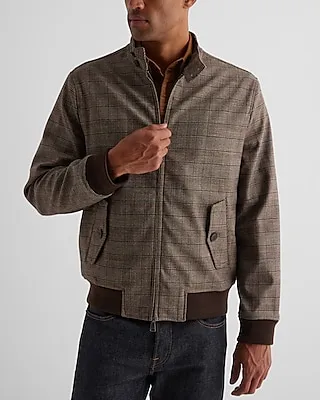 Plaid Bomber Jacket Multi-Color Men's XS