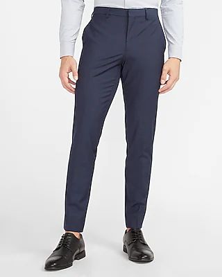 Extra Slim Navy Wool-Blend Modern Tech Suit Pants Blue Men's W28 L32