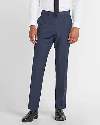 Classic Navy Wool-Blend Modern Tech Suit Pants Blue Men's W31 L32