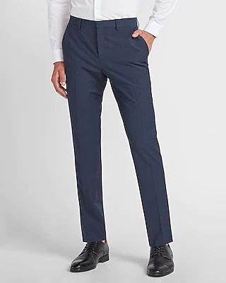Slim Navy Washable Wool-Blend Suit Pants Blue Men's W31 L32