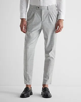 Limehaus  Mens Silver Grey Cropped Suit Trousers  Suit Direct