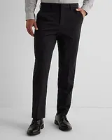 Big & Tall Classic Black Stretch Cotton-Blend Suit Pants Black Men's W38 L30