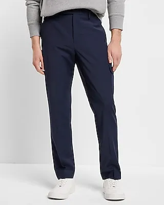 Slim Navy Wool-Blend Modern Tech Cargo Dress Pants