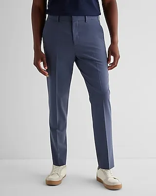 Slim Dusty Blue Wool-Blend Modern Tech Suit Pants