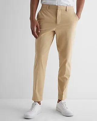 Extra Slim Tan Cotton-Blend Suit Pants Multi-Color Men's W30 L32