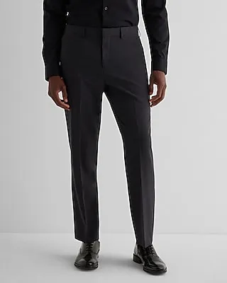Classic Charcoal Wool-Blend Modern Tech Suit Pants Gray Men's W28 L32