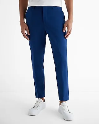 Extra Slim Blue Stretch Cotton-Blend Suit Pants Blue Men's W28 L30