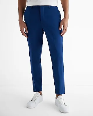 Extra Slim Blue Stretch Cotton-Blend Suit Pants Blue Men's W32 L32