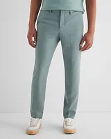 Extra Slim Light Blue Flannel Elastic Waist Suit Pants Blue Men's W30 L32