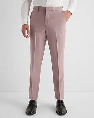 Extra Slim Dusty Pink Wool-Blend Flannel Suit Pants Pink Men's W30 L32