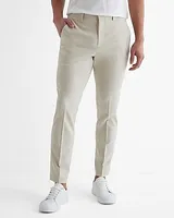 Extra Slim Light Khaki Slub Suit Pants