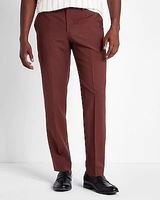 Classic Burgundy Wool-Blend Modern Tech Suit Pants Red Men's W30 L32