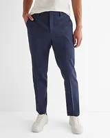 Men's Slim Plaid Modern Tech Dress Pants Blue W28 L30