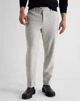 Men's Slim Gray Wool-Blend Cuffed Dress Pants Gray W29 L32